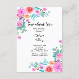 Floral Fiesta Taco 'bout Love Couples Shower Invitation