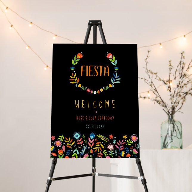 Floral Fiesta Welcome Sign (In Situ (Stand))