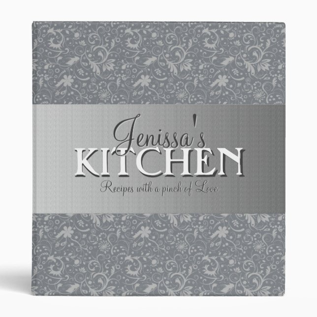 Floral & Filigree Recipe Binder (Front)