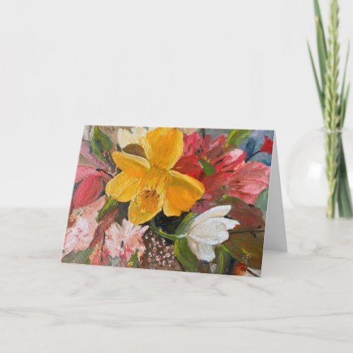Floral Fine Art Painting by Phyllis Sharpe Card