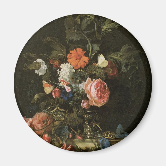 Floral Fine Art with Roses Magnet (Front)