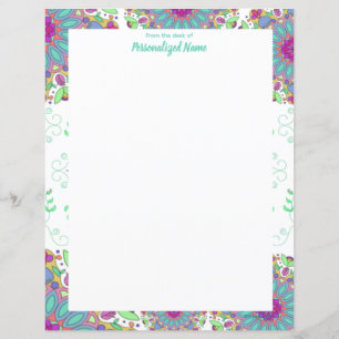 Floral Finesse Unlined Paper Sheet
