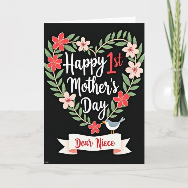 Floral First Mother Card (Front)