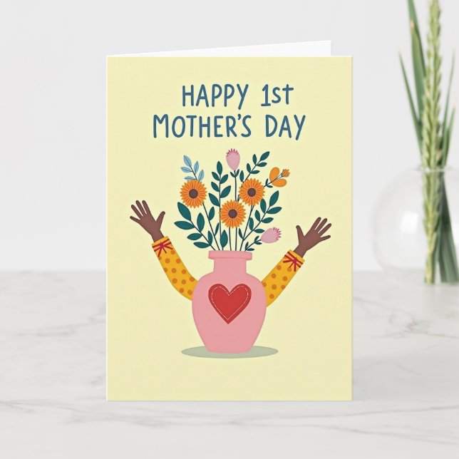 Floral First Mothers Day Card (Front)