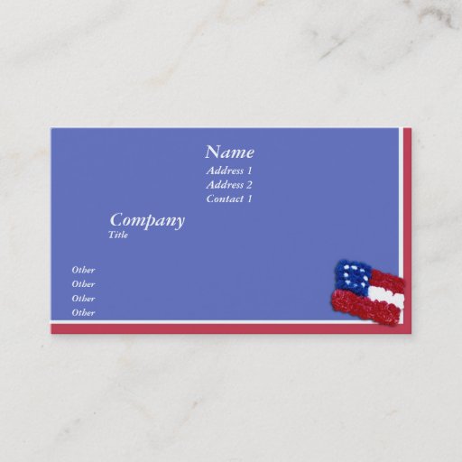Customizable Floral Flag Business Card