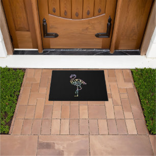 Floral Flamingo Cute Animal Aesthetic Lover Gift  Doormat