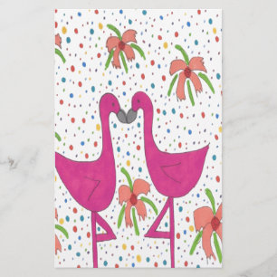 Floral Flamingo Fiesta Stationery