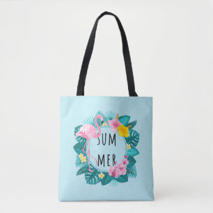Floral Flamingo Summer Bliss Tote Bag