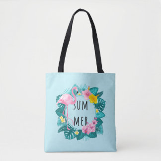 Floral Flamingo Summer Bliss Tote Bag