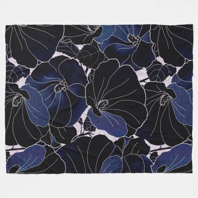 Floral Fleece Blanket (Front (Horizontal))