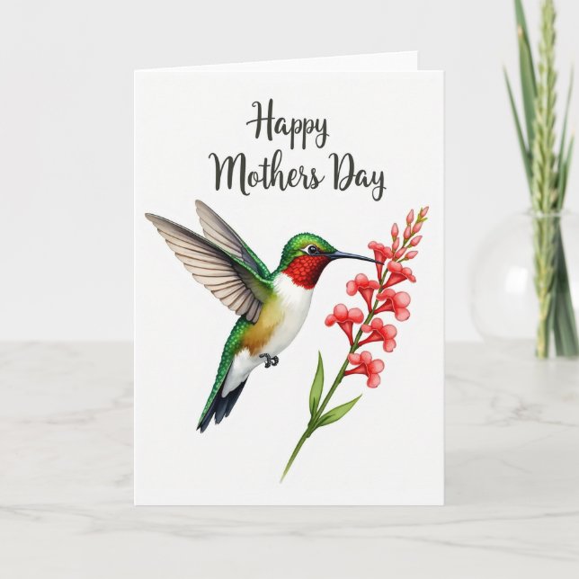 Floral Flight Mothers Day Card (Front)