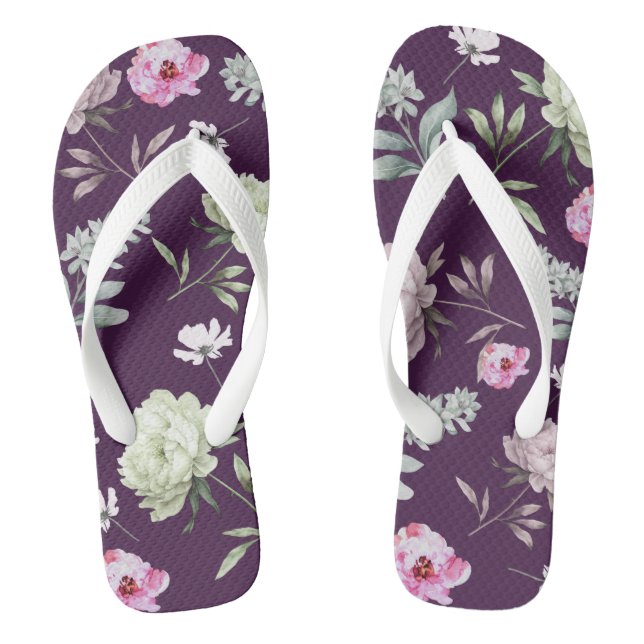 Floral  flip flops (Footbed)
