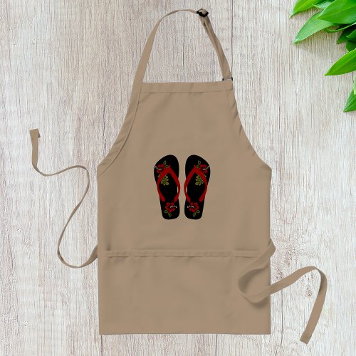 Floral Flip Flops Apron