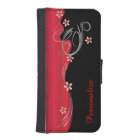 Floral Florid Deep Red Design