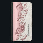 Floral Florid Rose Metallic White Confetti Samsung Galaxy S5 Wallet Case<br><div class="desc">Wallet Cases. Featured in a pretty rose florid floral faux metallic design with faux confetti glitter and DIY Text. Made with high resolution vector graphics for a professional print. 100% Customize-able. Ready to fill in the box(es) or Click on the CUSTOMIZE IT button to change, move, delete, re-size any of...</div>