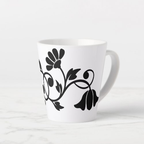 floral_flourish_flowers_motif latte mug