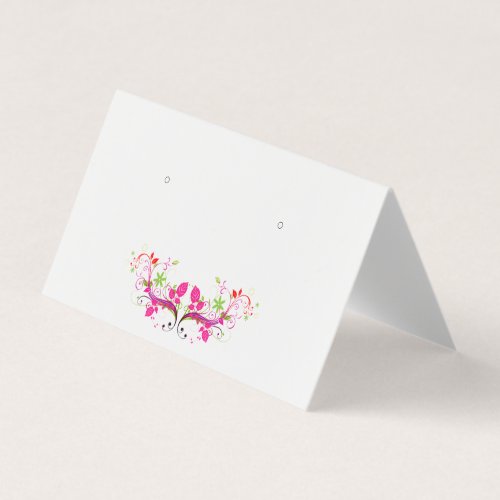 Floral Flourish Folded Tent Earring Display Cards
