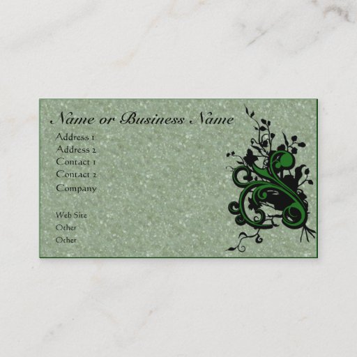 Customizable Floral Flourish &amp; Parchment Business Profile Card Business Cards