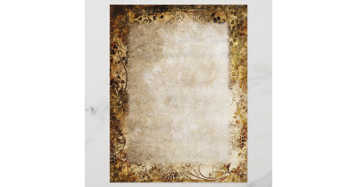 Vintage Flourish Old Journal Paper, Zazzle