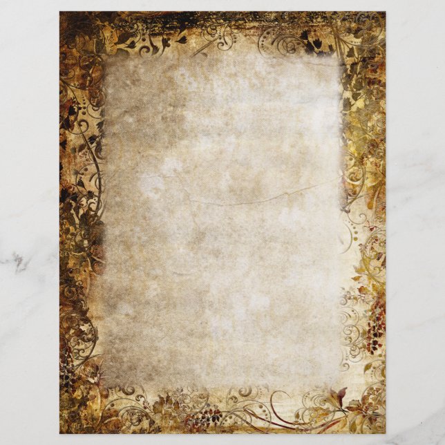 Floral Flourish Tapestry Scrapbook Paper (Front)