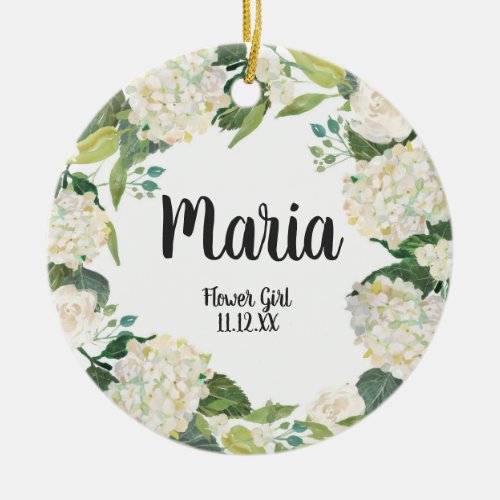 Floral Flower Girl Christmas Ornament