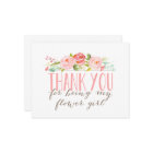 Floral Flower Girl Thank You | Zazzle