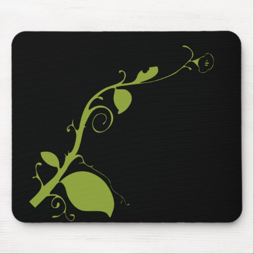 floral flower green leaves nature mouse pad