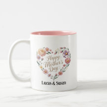Floral Flower Leaf Happy Mother Day Mugs Gift Cup