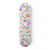 Floral flower pattern Girls Skateboard