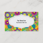 Floral Flower Power Salon Colorful Blooms Business Card at Zazzle