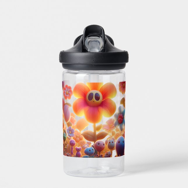floral flower water bottle (Front)