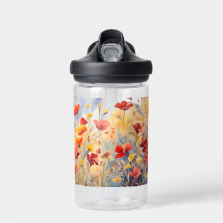 floral flower water bottle