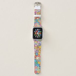 Floral flowers background pattern apple watch band
