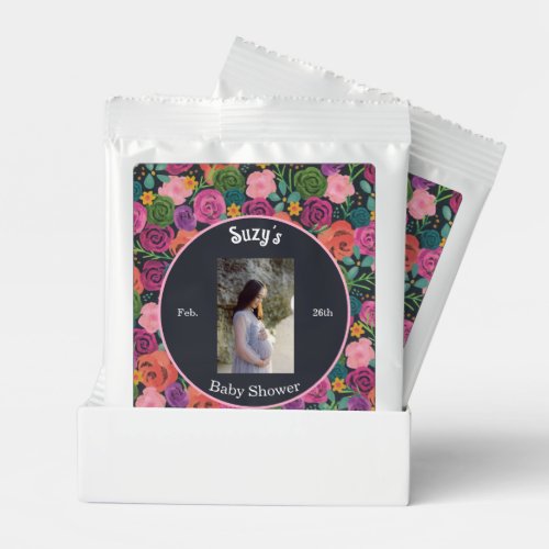 Floral Flowers Botanic girl elegant baby shower    Lemonade Drink Mix