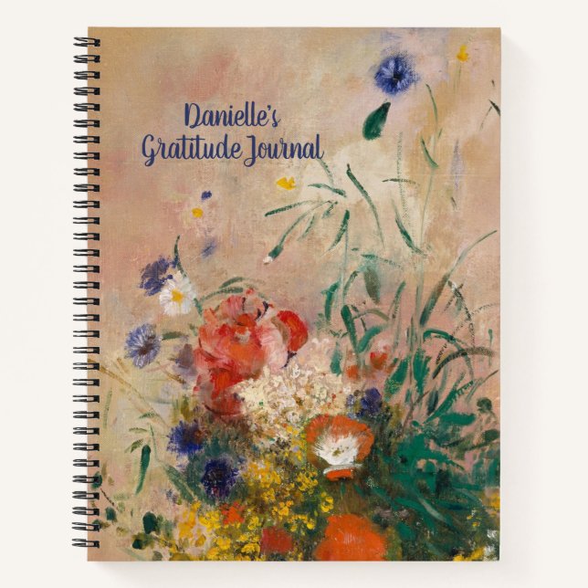 Floral Flowers Bouquet French Painting Journal (Front)