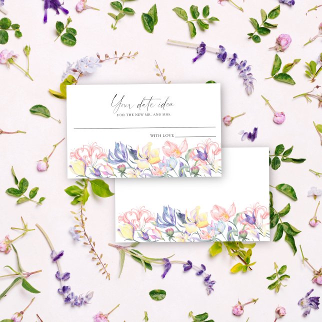 Floral flowers - Date night ideas \ Date jar Enclosure Card (Creator Uploaded)