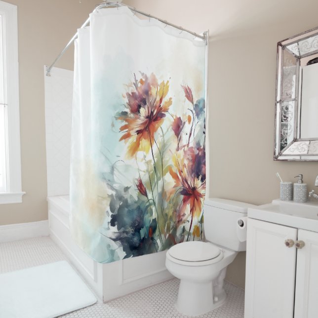 Floral Flowers Design 310 Shower Curtain (In Situ)