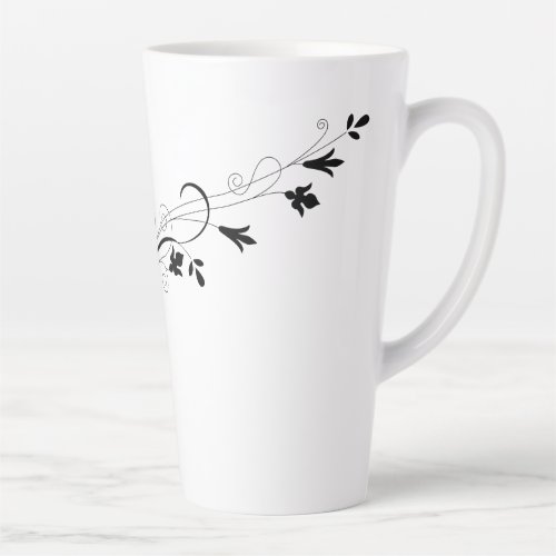 floral_flowers_flourish_decorative latte mug