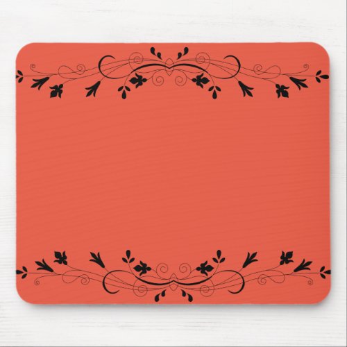 floral flowers flourish decorative mouse pad