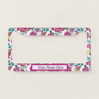Floral, Flowers, For Her, License Plate Frame