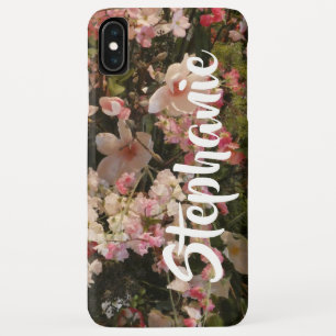 Floral Flowers Personalized Name iPhone XS Max Case