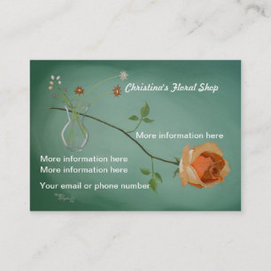 Floral flowers rose Business Cards