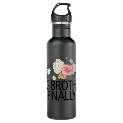 Floral Flowers Sarcastic Funny Big Brother Stainless Steel Water Bottle