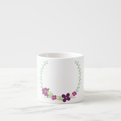 floral_flowers_wreath_laurel_wreath espresso cup