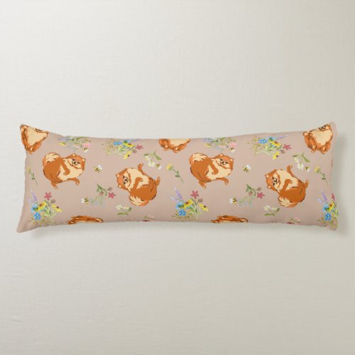 Floral Fluffy Dog Body Pillow