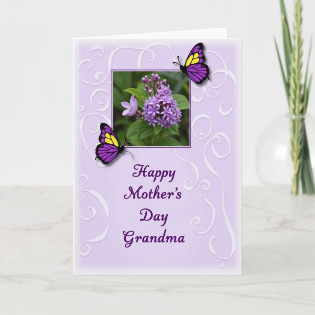 Floral Flutter Grandma Card (Front)