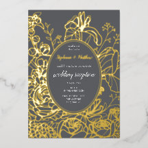Floral Foil Invitation