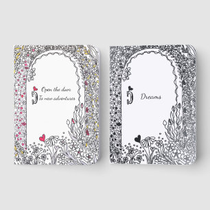 Floral Foil Pocket Notebook Set