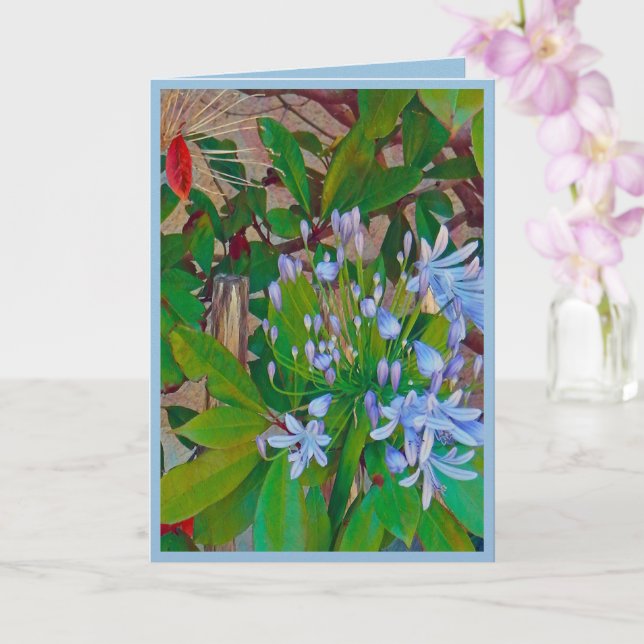 Floral Folded Greeting Card (Orchid)