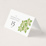 Floral Folded Table Number for rustic wedding 